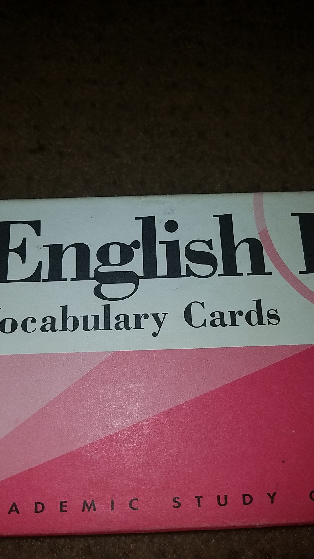 Visual Education's ENGLISH I SAT Vocabulary Cards