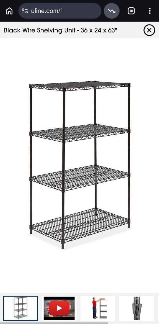 Utility Garage Shelves, 4 Tier