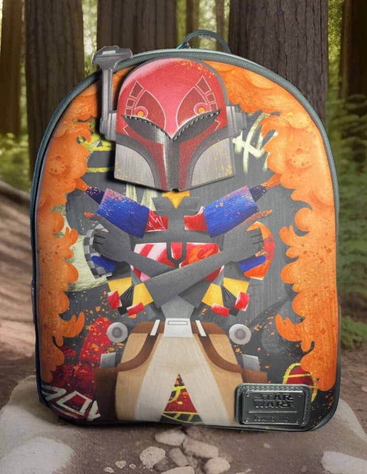 LOUNGEFLY DISNEY STAR WARS SABINE SPRAY PAINT MINI BACKPACK