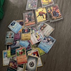 Old Japanese Pokémon cards and marvel cards