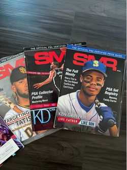 Stack of vintage sports magazines