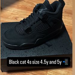 Jordan Black Cat 4s Size 4.5y And 5y