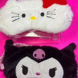 Kuromi Sleep Eye Mask, Kawaii, Sanrio Accessories 