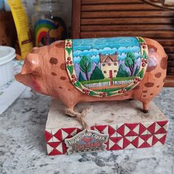 2003 Jim Shore Heritage Pig Statue 