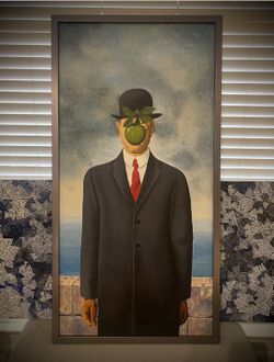 Son of Man rendition of Rene Magritte by Jessica Fisk