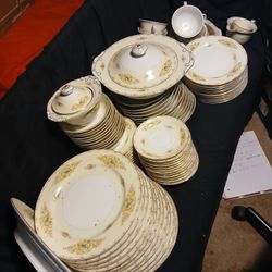 1930s noritake alvin  rare 84 piece china set