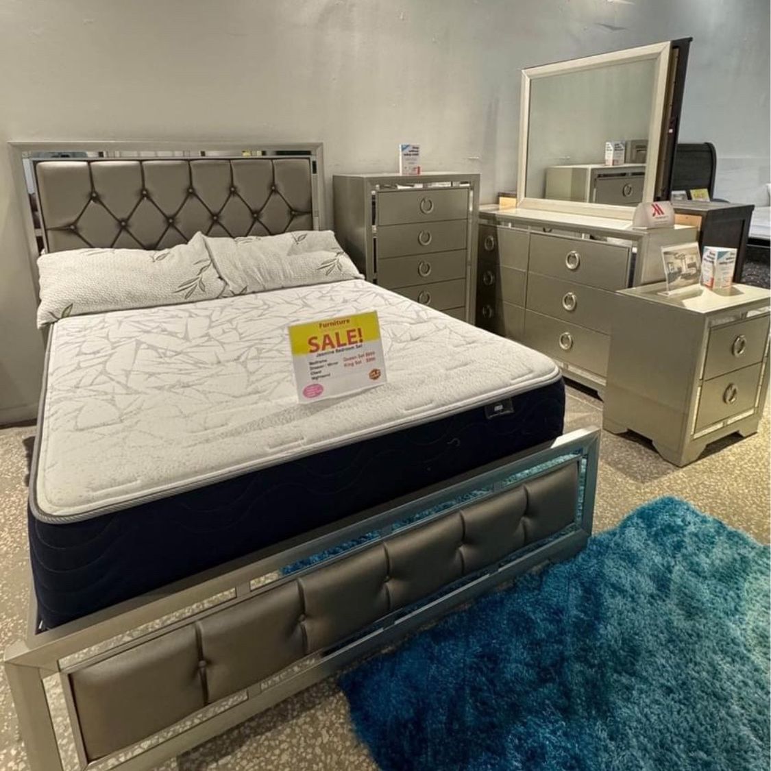 Spring Sale! Beautiful Jasmine Bedroom Set Now Only $699. Easy Finance Option. Same Day Delivery.