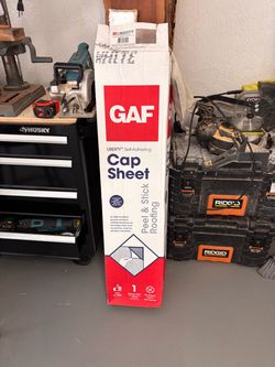 GAF Liberty Peel & Stick Cap Sheet — leftover roll, white
