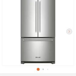 Kitchen Aid 36” French Door Fridge Stainless Steel 