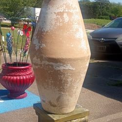 Awesome 3ft Old World Terracotta Garden Stand Heavy Duty Must Pickup Weight 150