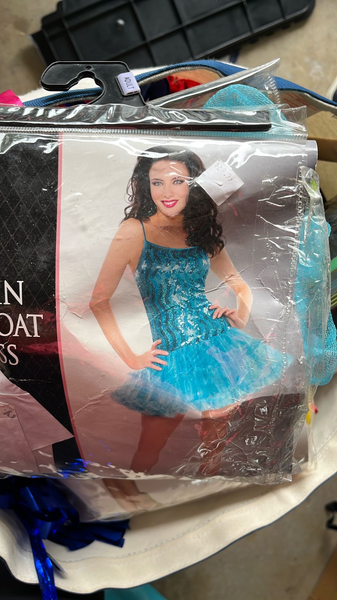 Blue Sequin Petticoat Dress Adult M/L