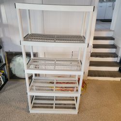 6 Ft Heavy Duty Plastic Shelving.  6' X 36" X 18