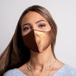 Silk Face Masks Bronze 