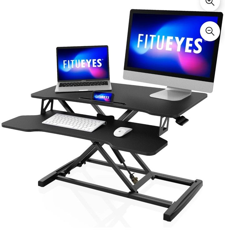 FITUEYES Height Adjustable Sit To Stand Desk 32” Wide*New In Box