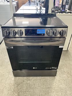 LG 30inch. Slide-in Electric Range Black Stainless Steel