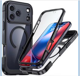 3-in-1 Clear Case for iPhone 18/17 Pro 6.3'' 2026 Phone Case Clear, Military Shockproof Protective Hard Back Slim Phone Cover