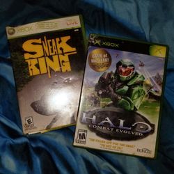 2 Available Original Xbox Video Games "Halo: Combat Evolved"  & "Sneak King "
