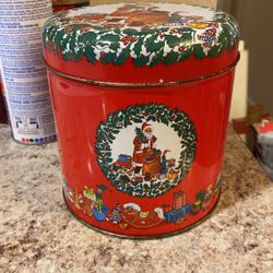 Vintage Christmas Tin 