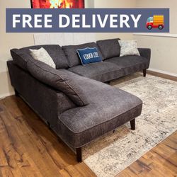 FREE Delivery 😍 Dark Gray Sectional