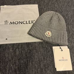Grey Moncler Knitted Beanie 