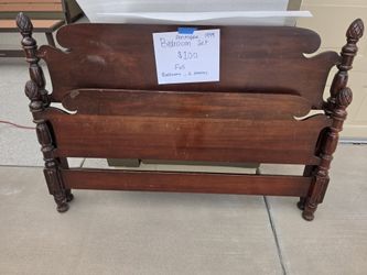 Antique 1949:  Bedframe and two dressers