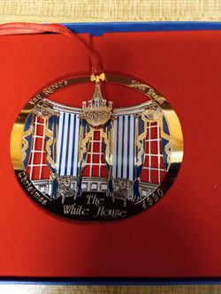Blue Room White House  Xmas Ornament 24 Kt Gold Plated
