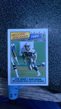 1986 Record Breaker Card (Steve Largent)