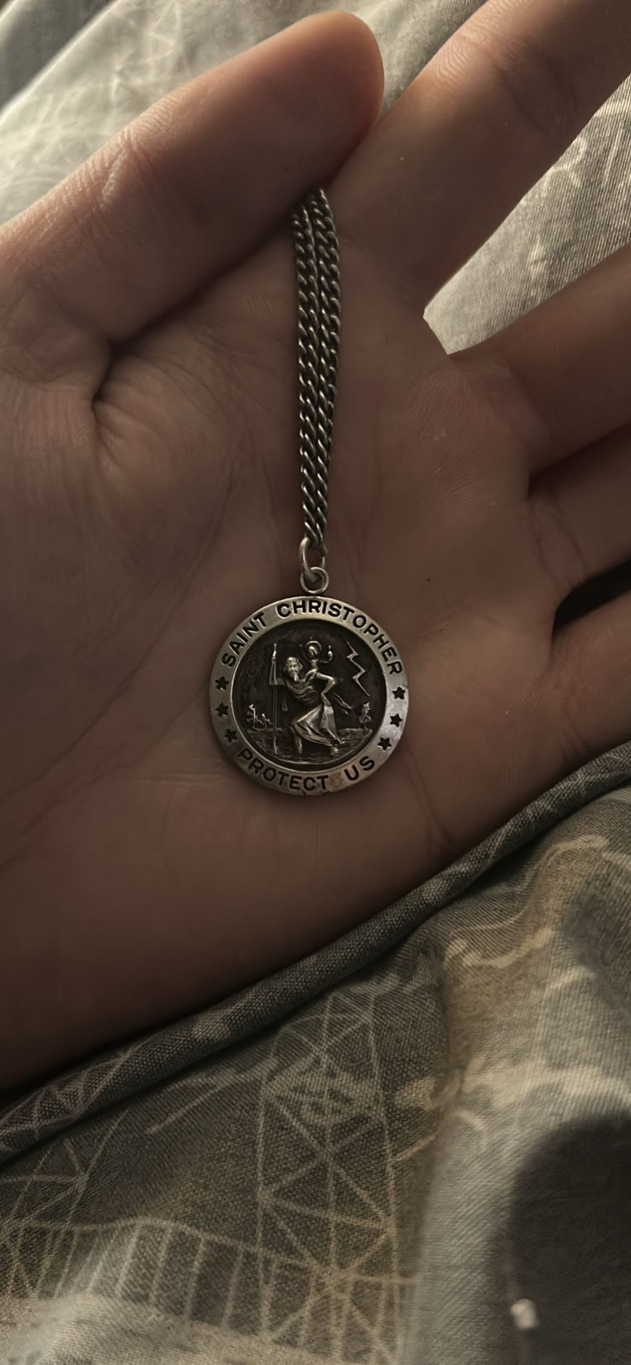 Saint Christopher Sterling Silver Chain