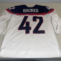 David Backes Nike Team USA Olympic Jersey White Sewn Clean Vintage Mens Large