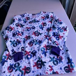 Women’s Long Sleeve Scrub Top, Size Large