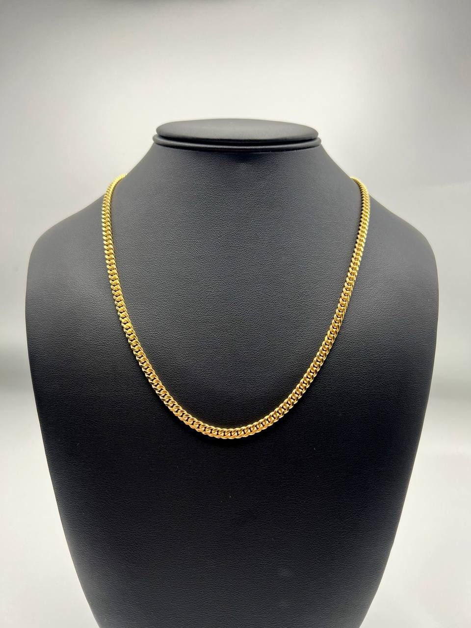 Brand New 10k yellow gold Cuban necklace chain 22" bracelet 3mm wide