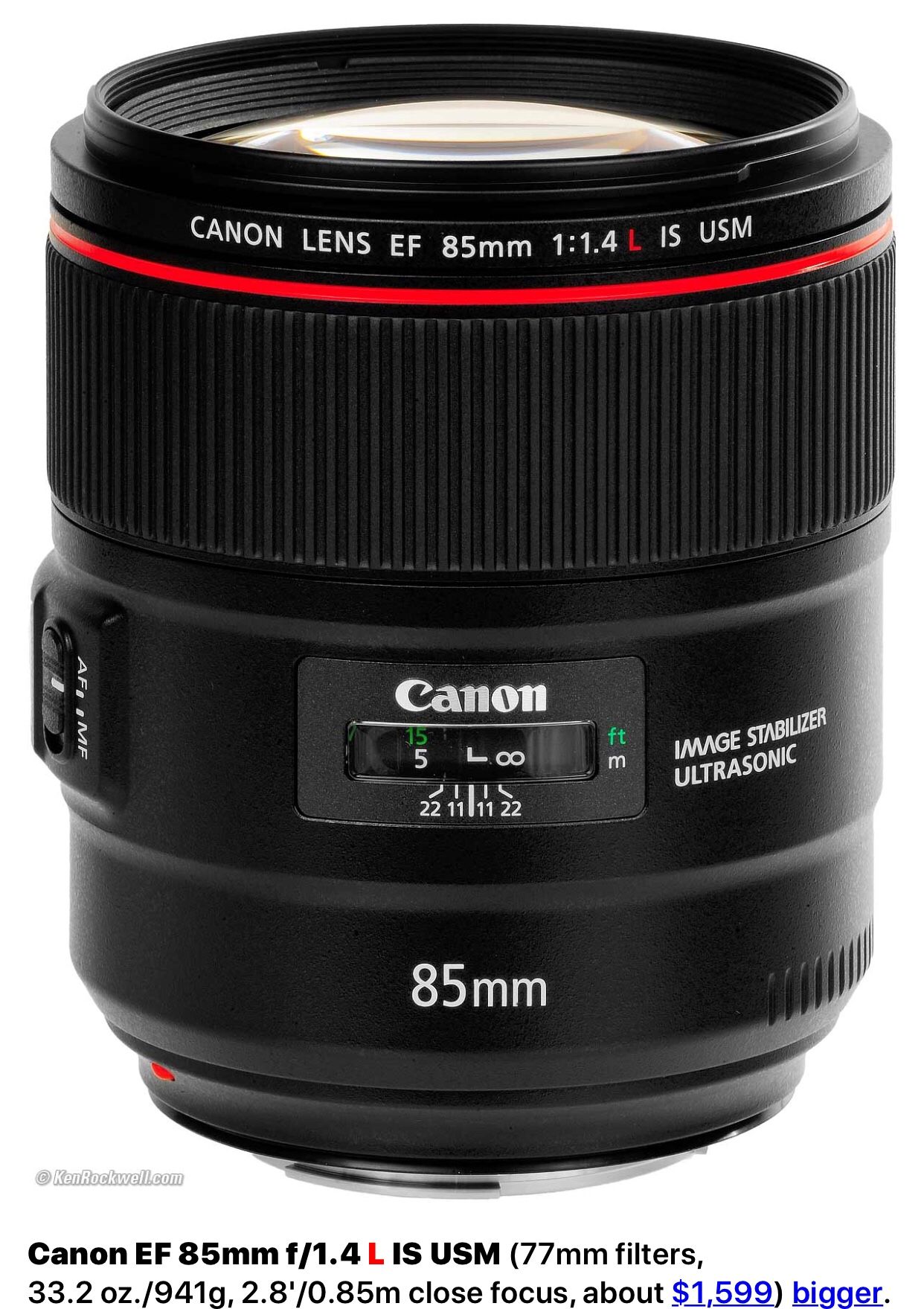 For sale is like new condition canon lens used once . I have receipt from adorama and box just like it comes when you buy it.