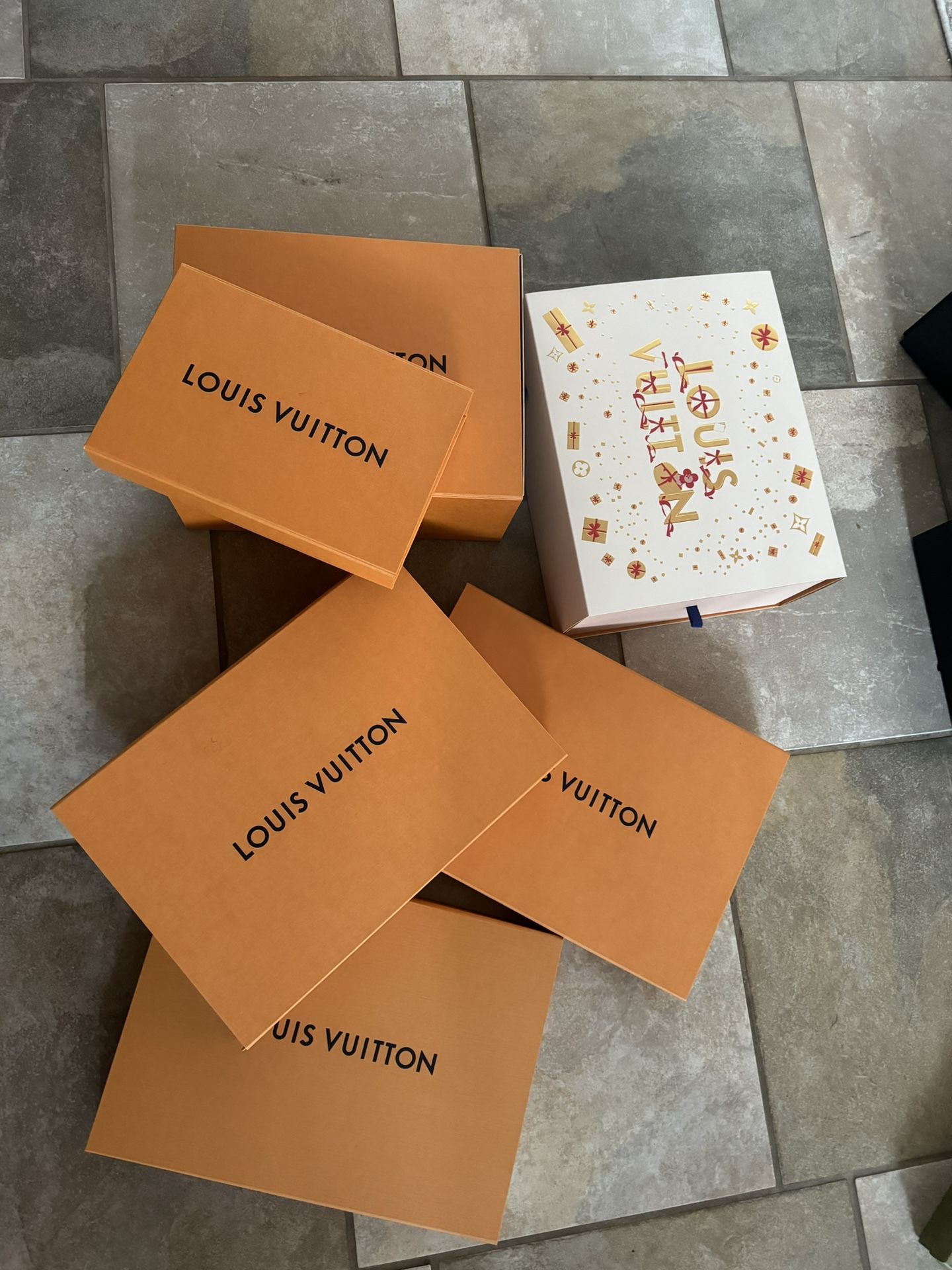 Authentic LOUIS VUITTON LV Gift Box Magnetic Empty Large And Medium  Box
