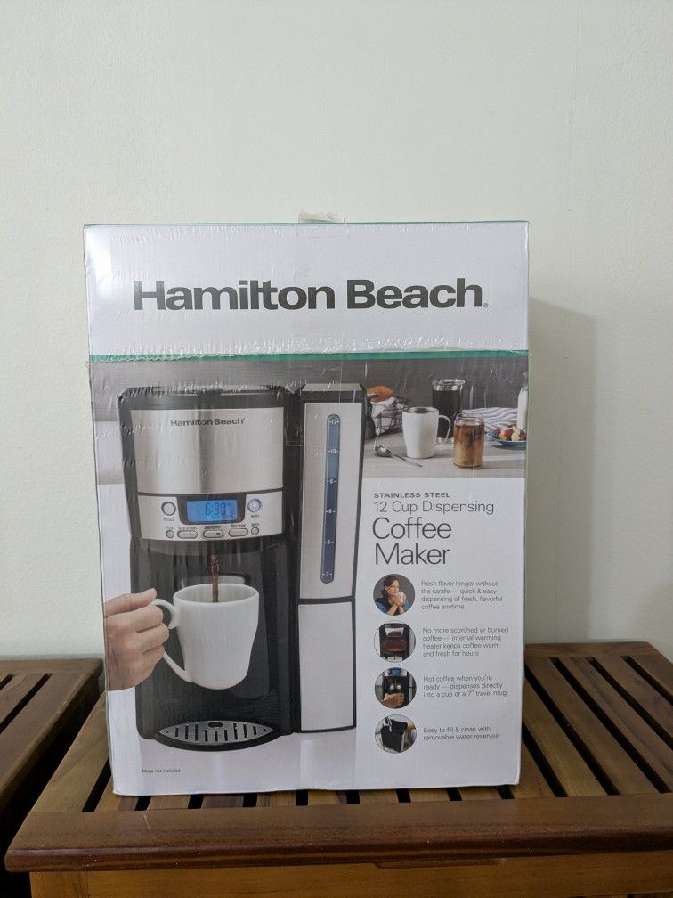 Stainless Steel 12 Cup Dispensing Coffee Maker