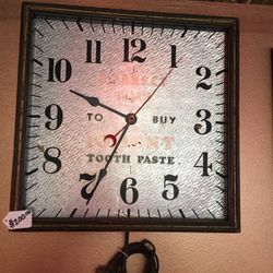 Vintage Iodent Toothpaste Clock