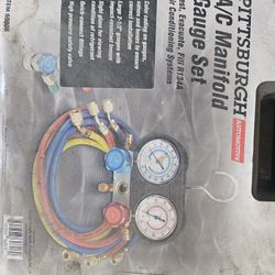 Ac Manifold Gauge Set And Vacuum Pump