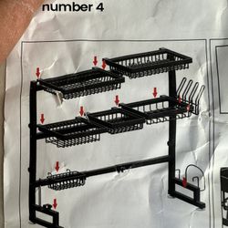 Adjustable Over Sink Dish Rack Three Tier