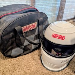 Simpson Racing Helmet Car 7-5/8 White Course Street Gear