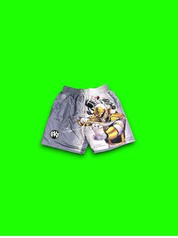 Power Rangers white & gold ranger AOP mesh Shorts men’s 2XL