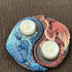 Dragon Yin-yang Tea light Candle Holders 