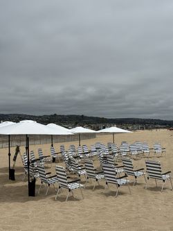 12 Beach Umbrellas White