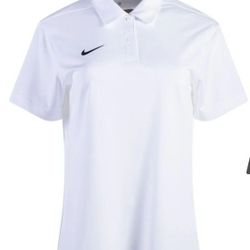 5 Woman's White Nike DRI-FIT Franchise Polo Tee