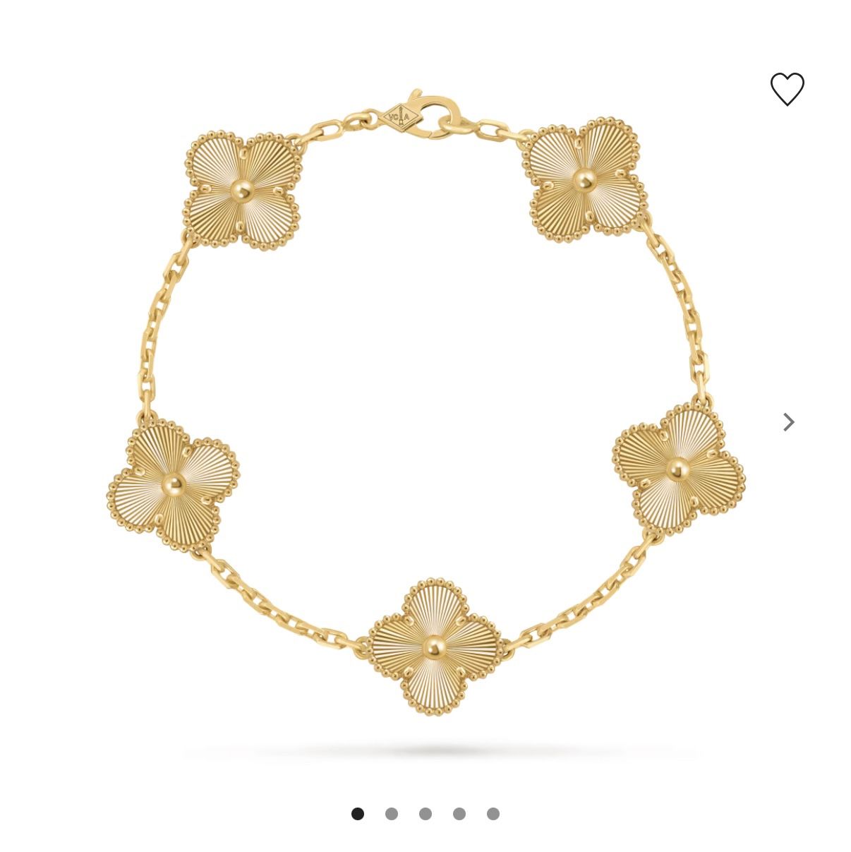 Van Cleef 18K Gold Alhambra Vintage Bracelet