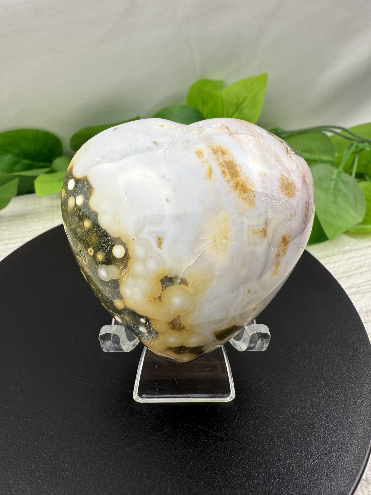 Crystal Ocean Jasper Heart