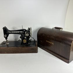 Antique 1927 Singer 99 Sewing Machine & Bentwood Case ~ Power On/ AS-IS
