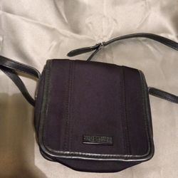 COACH BLACK Neoprene Leather Trim Crossbody Purse Size Small Y2K Vintage Square