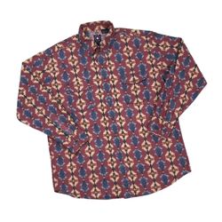 PANHANDLE SLIM BUTTON UP SHIRT XL MENS TRIBAL PRINT AZTEC PEARL SNAP VINTAGE USA