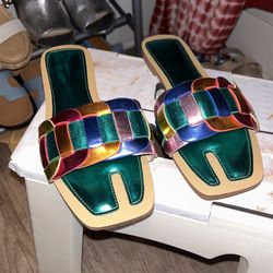 Metallic Sandals