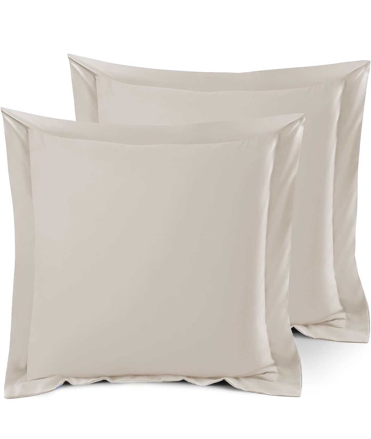 Nestl Soft Pillow Shams Set of 2 - Double Brushed Microfiber Pillow Covers - Hotel Style Premium Bed Pillow Cases, with 1.5” Decorative Flange, Euro 2