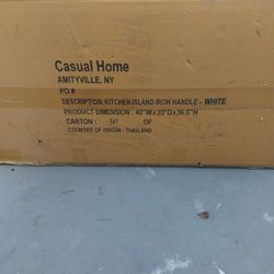 Kitchen Island Iron Handle White 